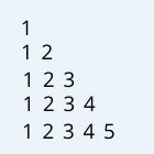 half pyramid using number in C
