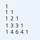 pascal triangle pattern program in c