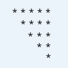 right inverted half pyramid program in c quescol