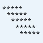 solid rhombus left inclined pattern program in C