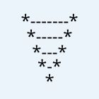 inverted Triangle Using Star Hyphen pattern program in C