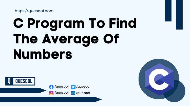 C Program To Find The Average Of Numbers