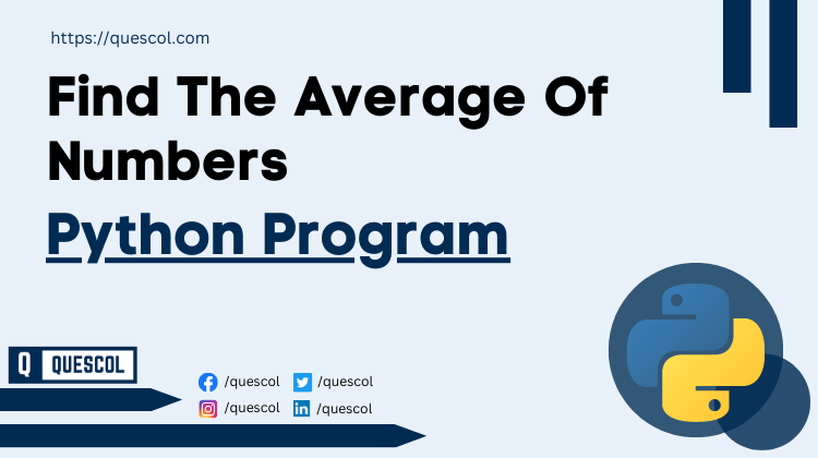 python program to Find The Average Of Numbers