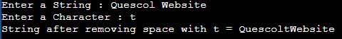 python program to replace space with character 