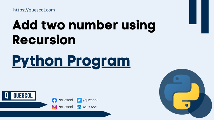 add two number using Recursion