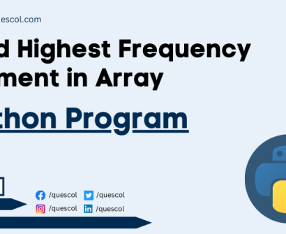Find Highest Frequency Element in Array