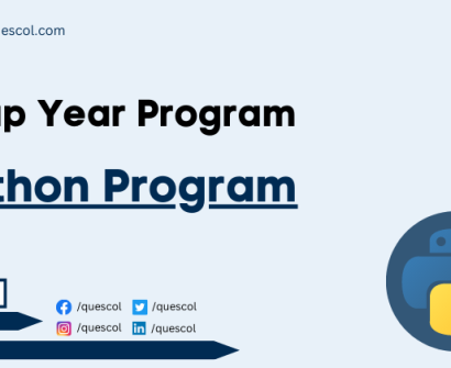 Leap Year Program in Python