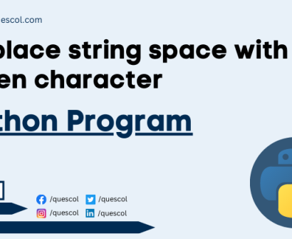 Replace string space with given character