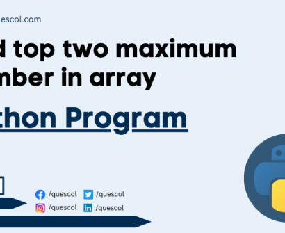 find top two maximum number in array