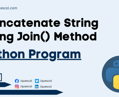 python program to Concatenate String Using Join() Method