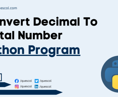 python program to Convert Decimal To Octal Number