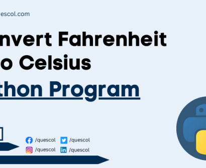 python program to Convert Fahrenheit Into Celsius