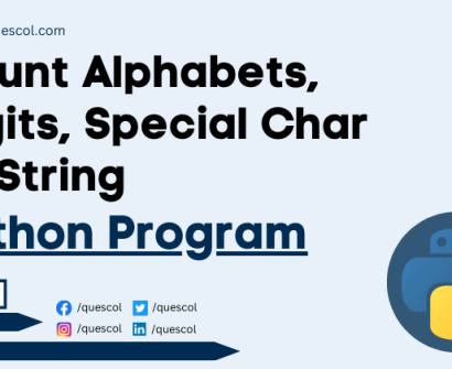 python program to Count Alphabets, Digits, Special Char In String