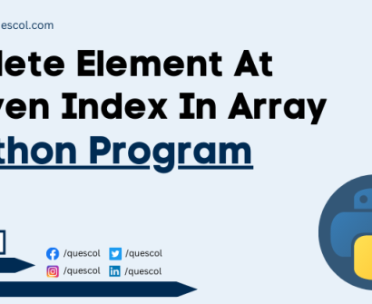 python program to Delete Element At Given Index In Array