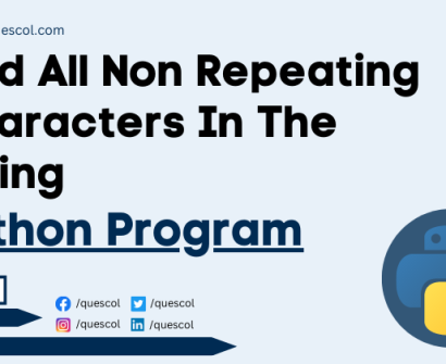 python program to Find All Non Repeating Characters In The String