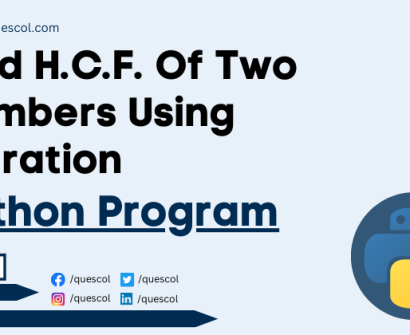 python program to Find H.C.F. Of Two Numbers Using Iteration