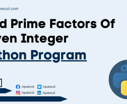 python program to Find Prime Factors Of Given Integer