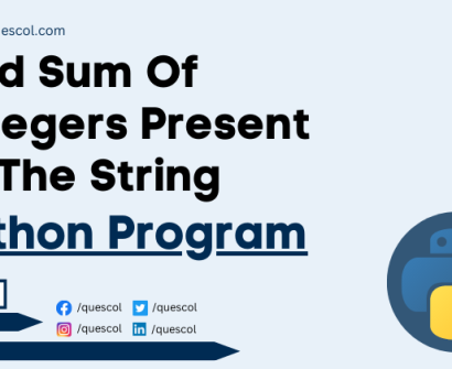 python program to Find Sum Of Integers Present In The String