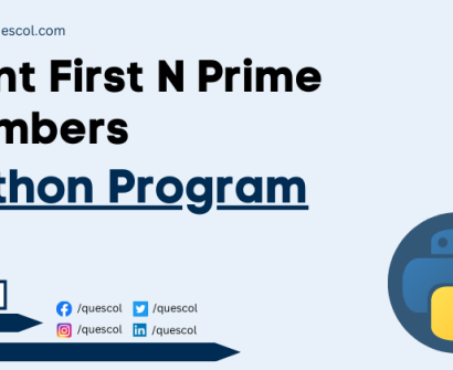 python program to Print First N Prime Numbers