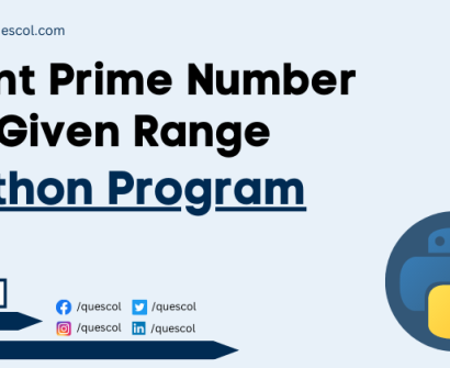 python program to Print Prime Number In Given Range
