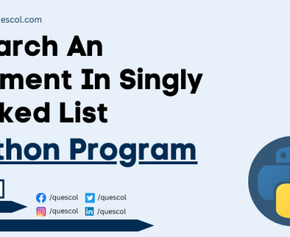 python program to Search An Element In Singly Linked List