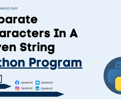 python program to Separate Characters In A Given String