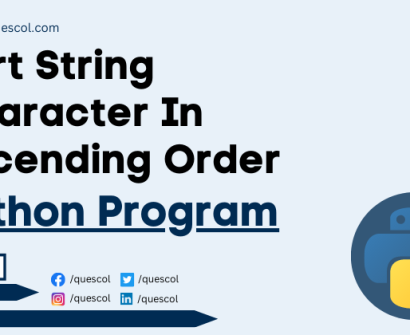 python program to Sort String Character In Ascending Order