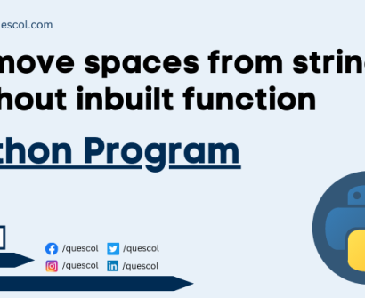 remove spaces from string without inbuilt function